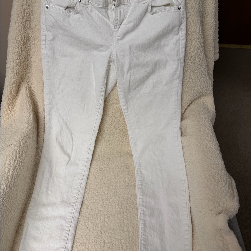 INC International Concepts White Skinny Leg Jeans